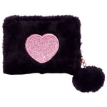 Fuzzy Heart Wallet - Denny's