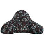 Black & Turq Smiley Lounge Pillow - Denny's