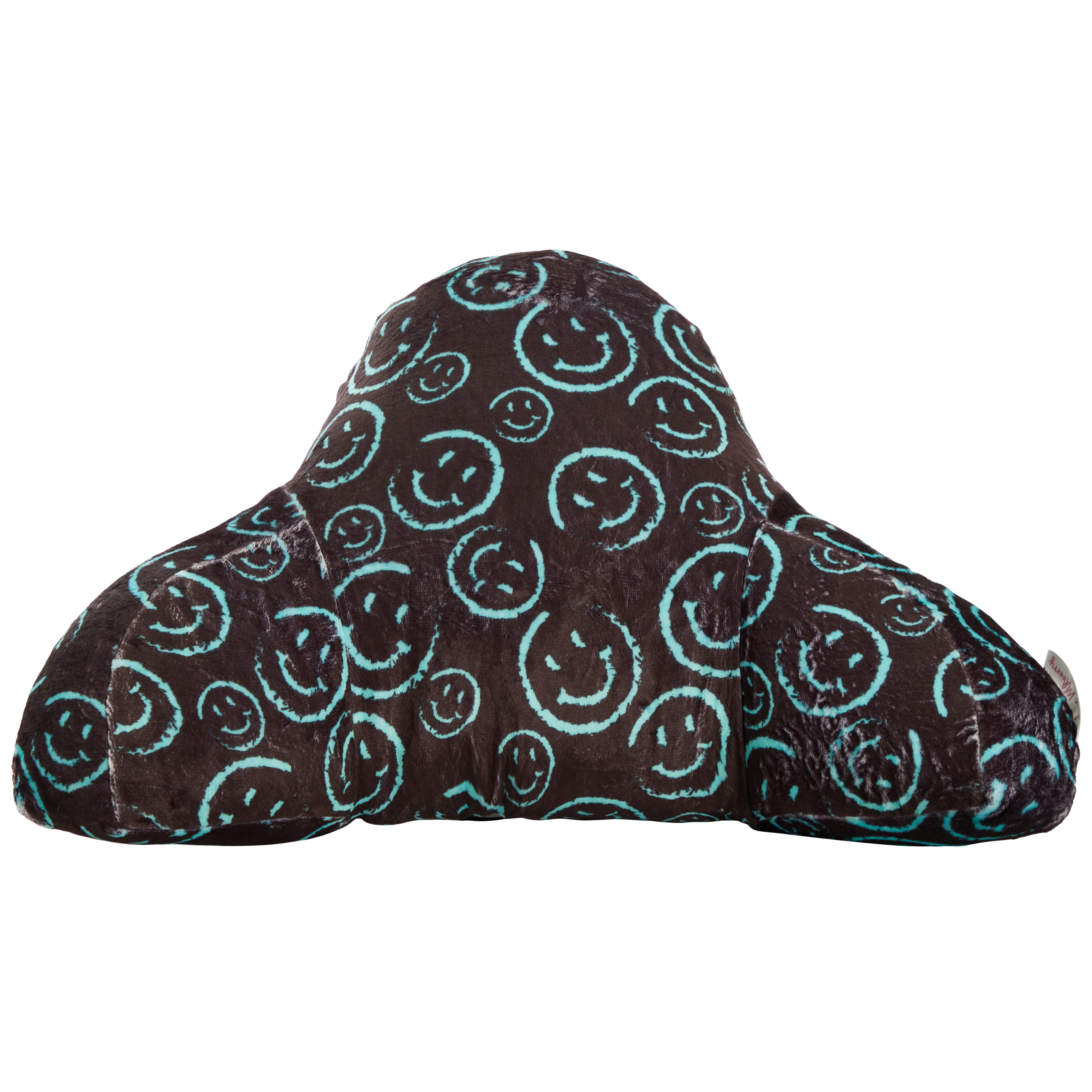 Black & Turq Smiley Lounge Pillow - Denny's