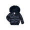 Black puffer coat with fur hood