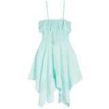 Strapless Smocked Dress With Ruffle