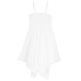 Strapless Smocked Dress With Ruffle
