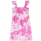 Tie Dye Flutter Sleeve Dress