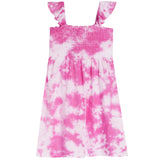 Tie Dye Flutter Sleeve Dress