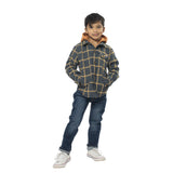 Glen Hooded Shirt In Evergreen - Denny's