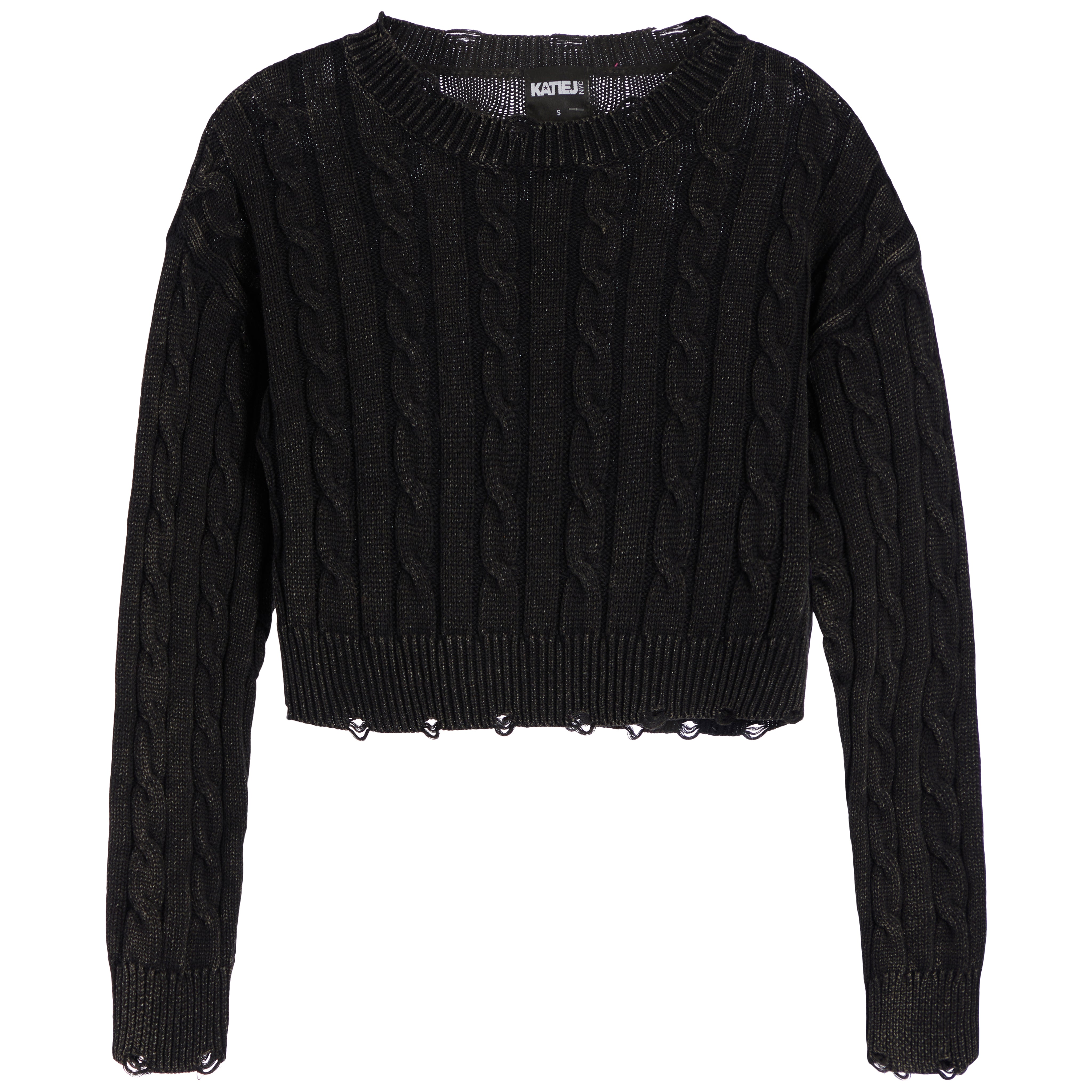Gabby Washed Cable Sweater - Denny's