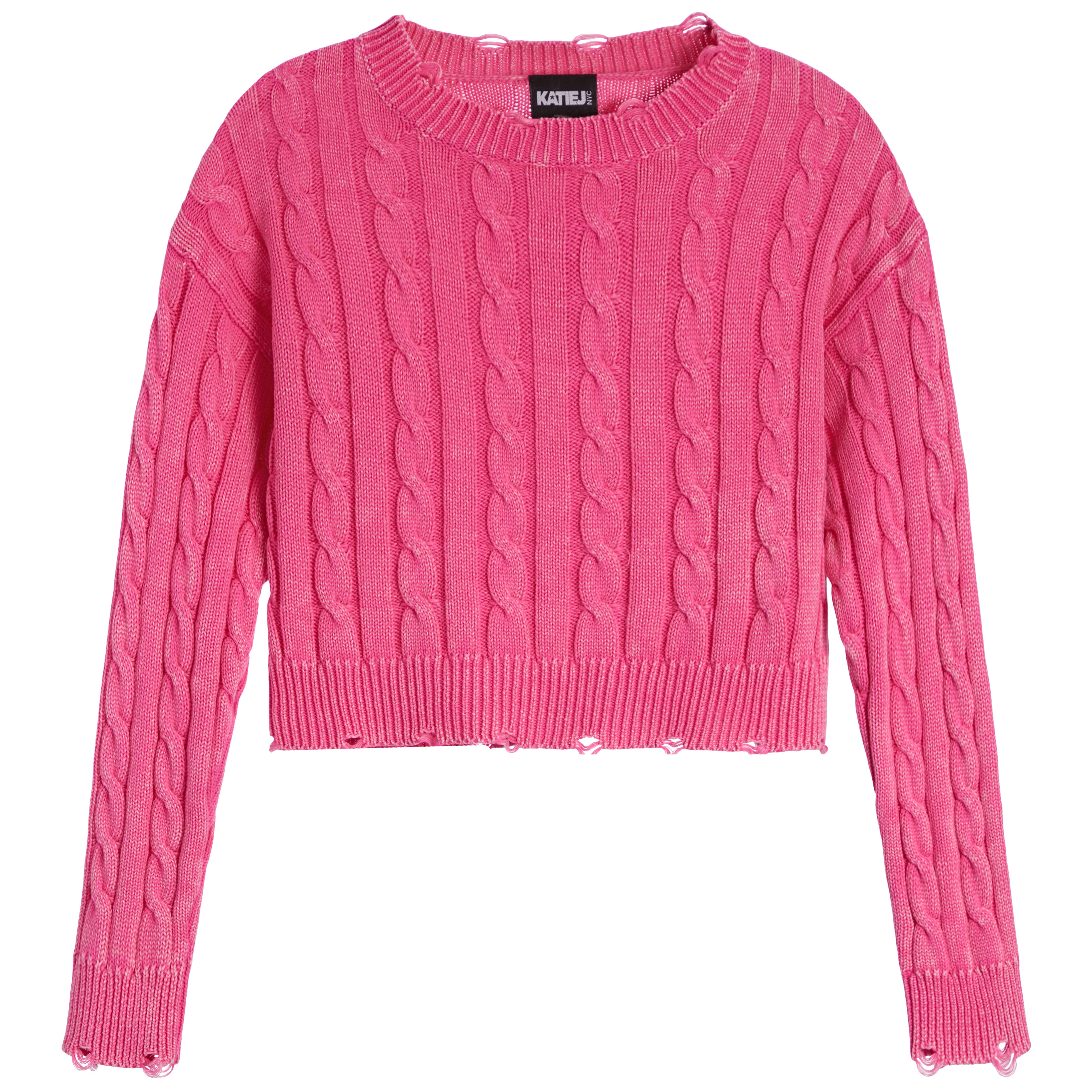 Gabby Washed Cable Sweater - Denny's