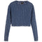 Gabby Washed Cable Sweater - Denny's