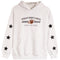 A light heather gray pullover hoodie with a graphic on the chest reading 'Friday Night Lights Football Team' featuring a brown football and checkered flag design, with black star graphics printed on both sleeves.