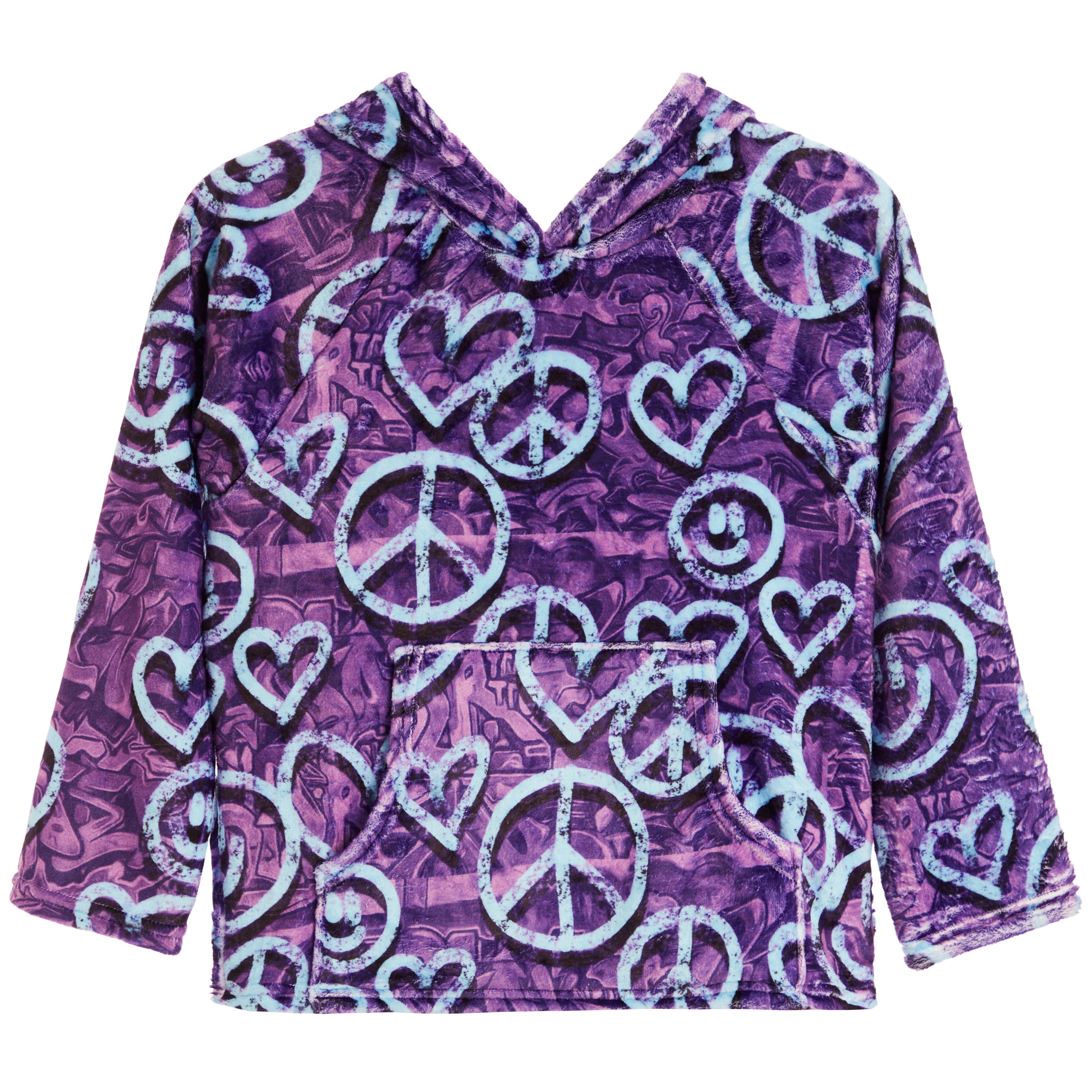 Heart Smiles Fuzzy Sweatshirt Hoodie - Denny's