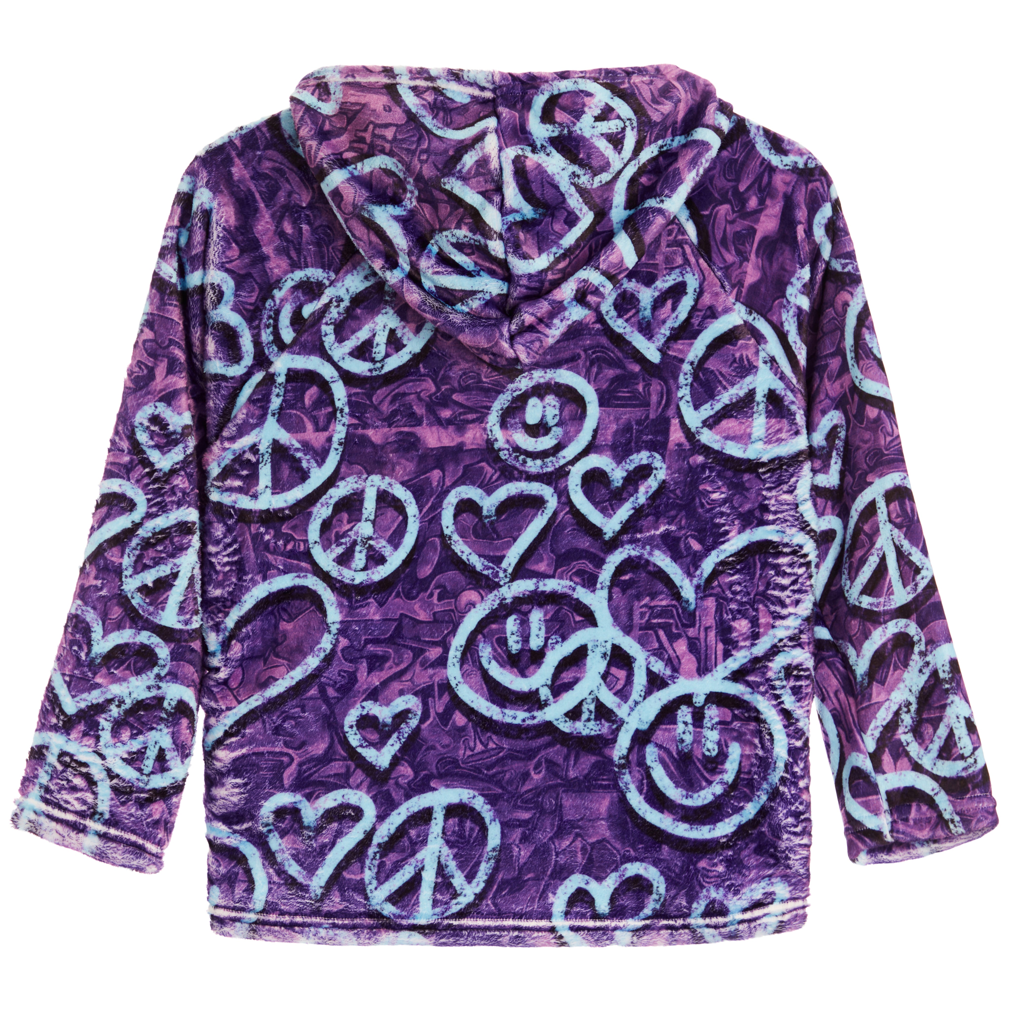 Heart Smiles Fuzzy Sweatshirt Hoodie - Denny's