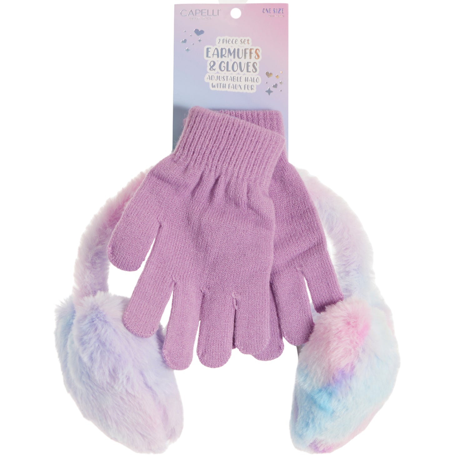 Faux Fur Heart Earmuff w/Glove - Denny's