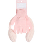 Faux Fur Heart Earmuff w/Glove - Denny's