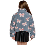 Pink Bows Sherpa Jacket