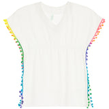 Caprina Coverup With Multi Pom Poms