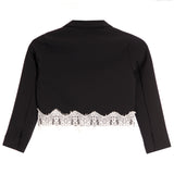 Ivory Lace Trim Blazer