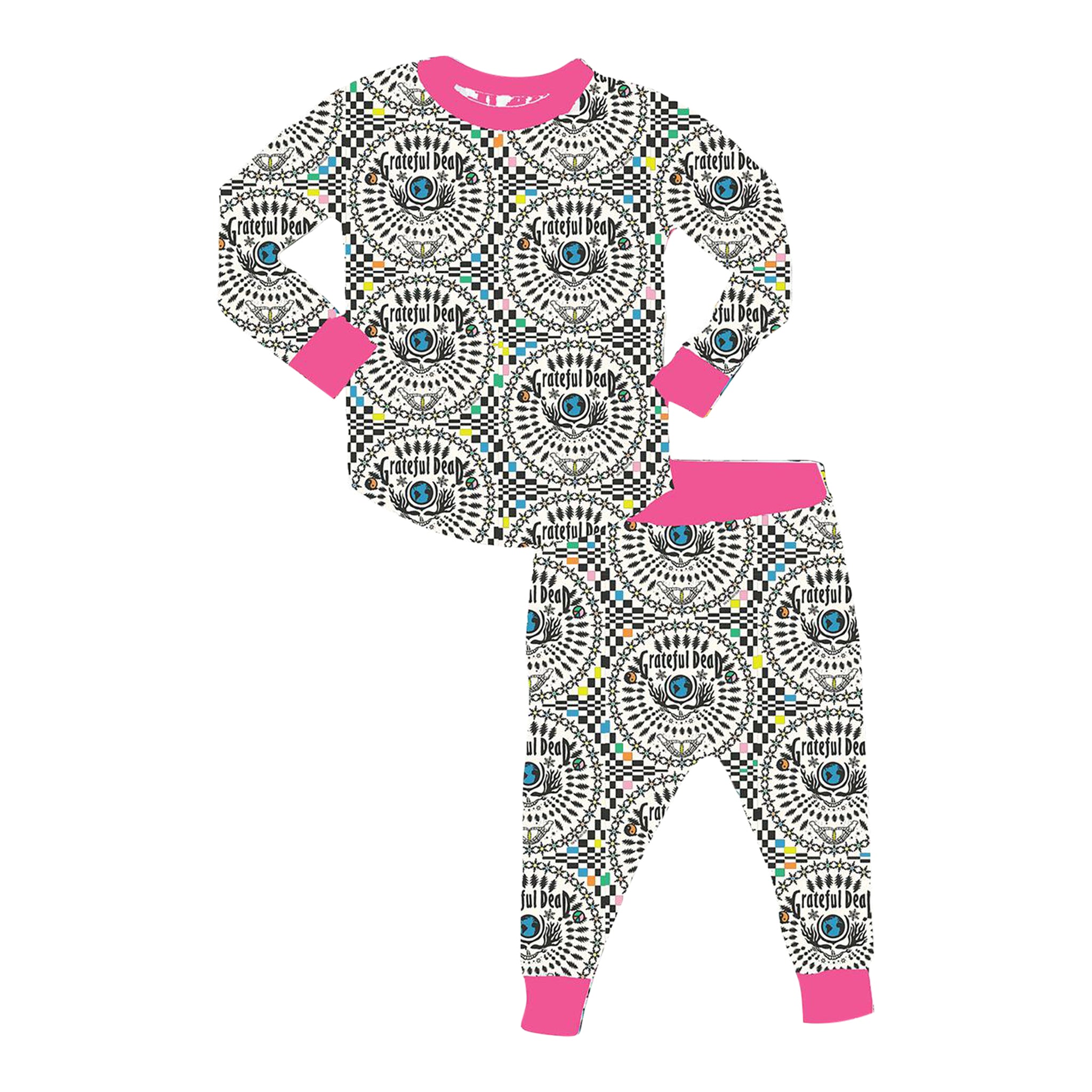 Grateful Dead Pink Bamboo Thermal Set - Denny's