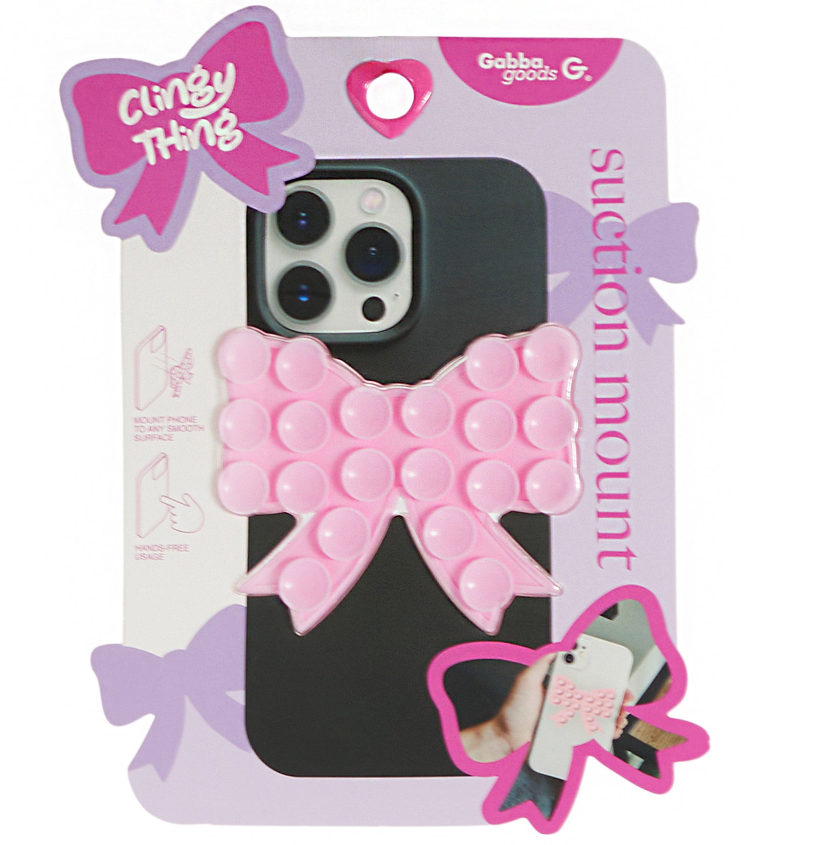 Pink Bow Phone Grip - Denny's