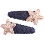 Denim & Glitter Star Snap - Denny's