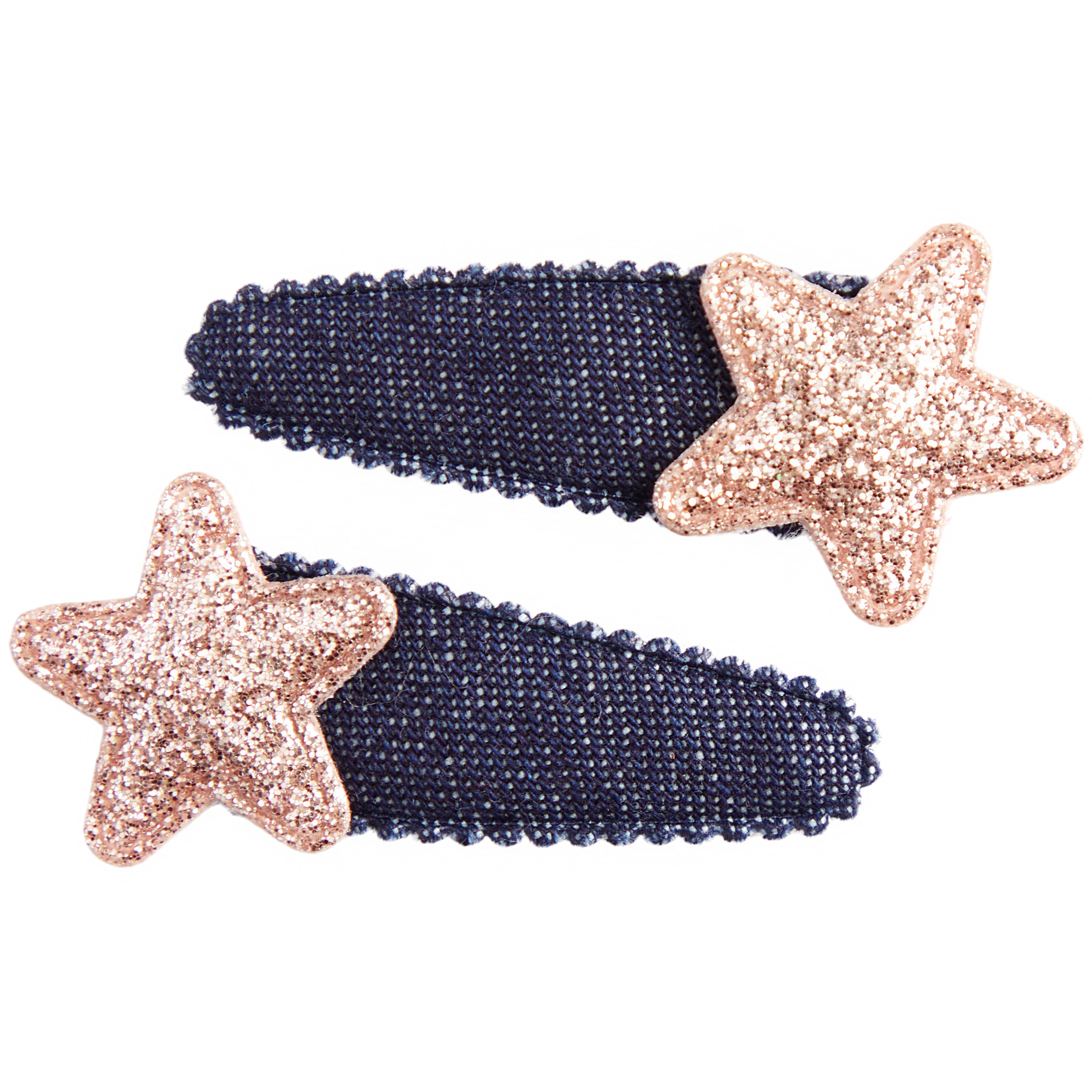 Denim & Glitter Star Snap - Denny's