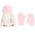 Unicorn Pom Pom Beanie 2pc Glove Set - Denny's