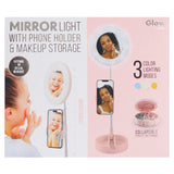 Glam Mirror Ring Light with Storage - Denny's