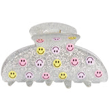 Smileys Silver Glitter Clip - Denny's