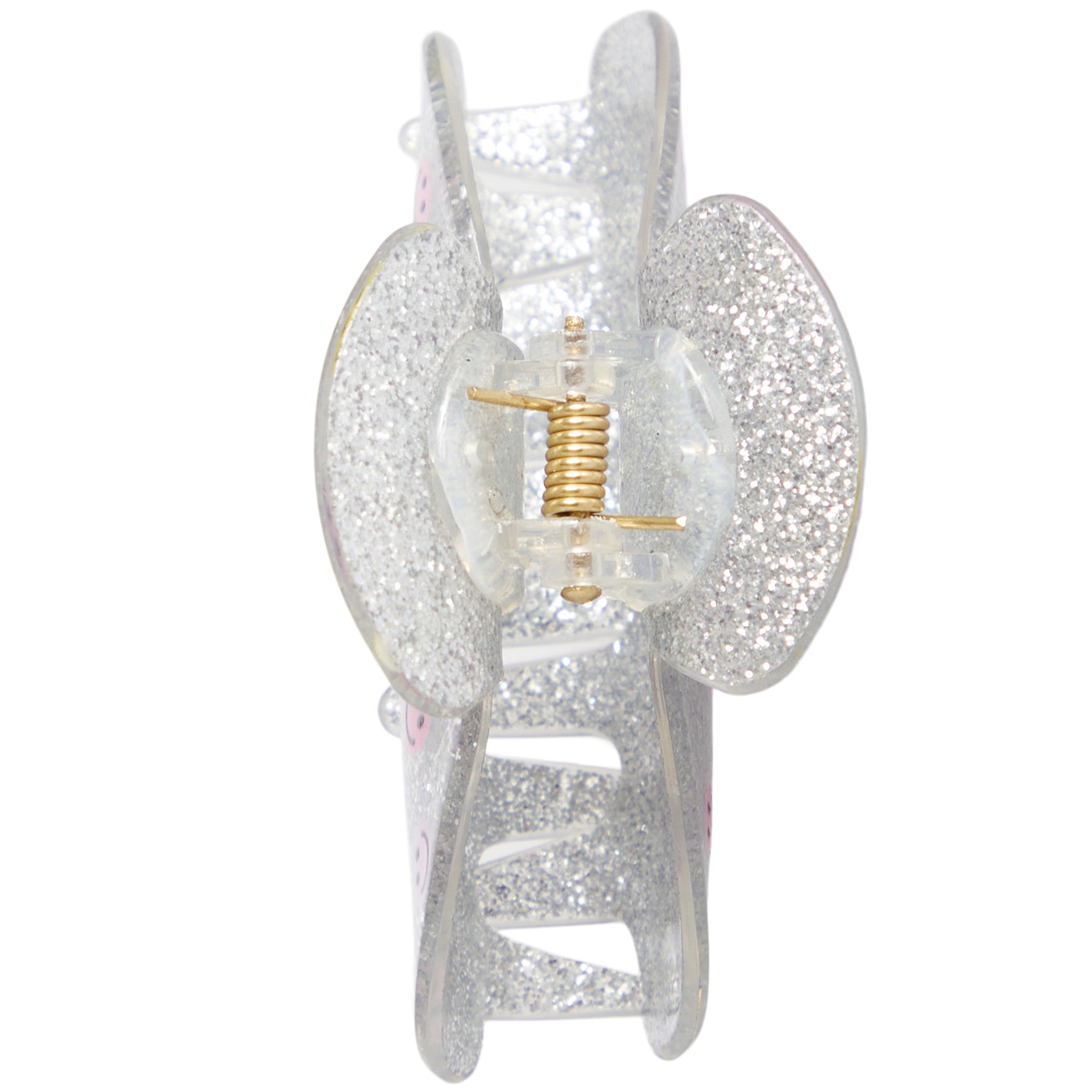 Smileys Silver Glitter Clip - Denny's
