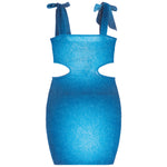 Vintage Jean Print Cutout Side Dress - Denny's