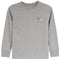 Grey long sleeve tee with flag Goat
