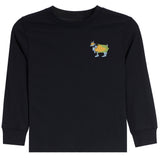 Black long sleeve tee with corn on the cob GOAT