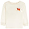 White long sleeve tee with caramel apple GOAt