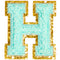 H Varsity Chenille Letter Sticker Patch - Denny's