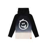 Dip Dye Smiley Hooded Long Sleeve Tee - Denny's