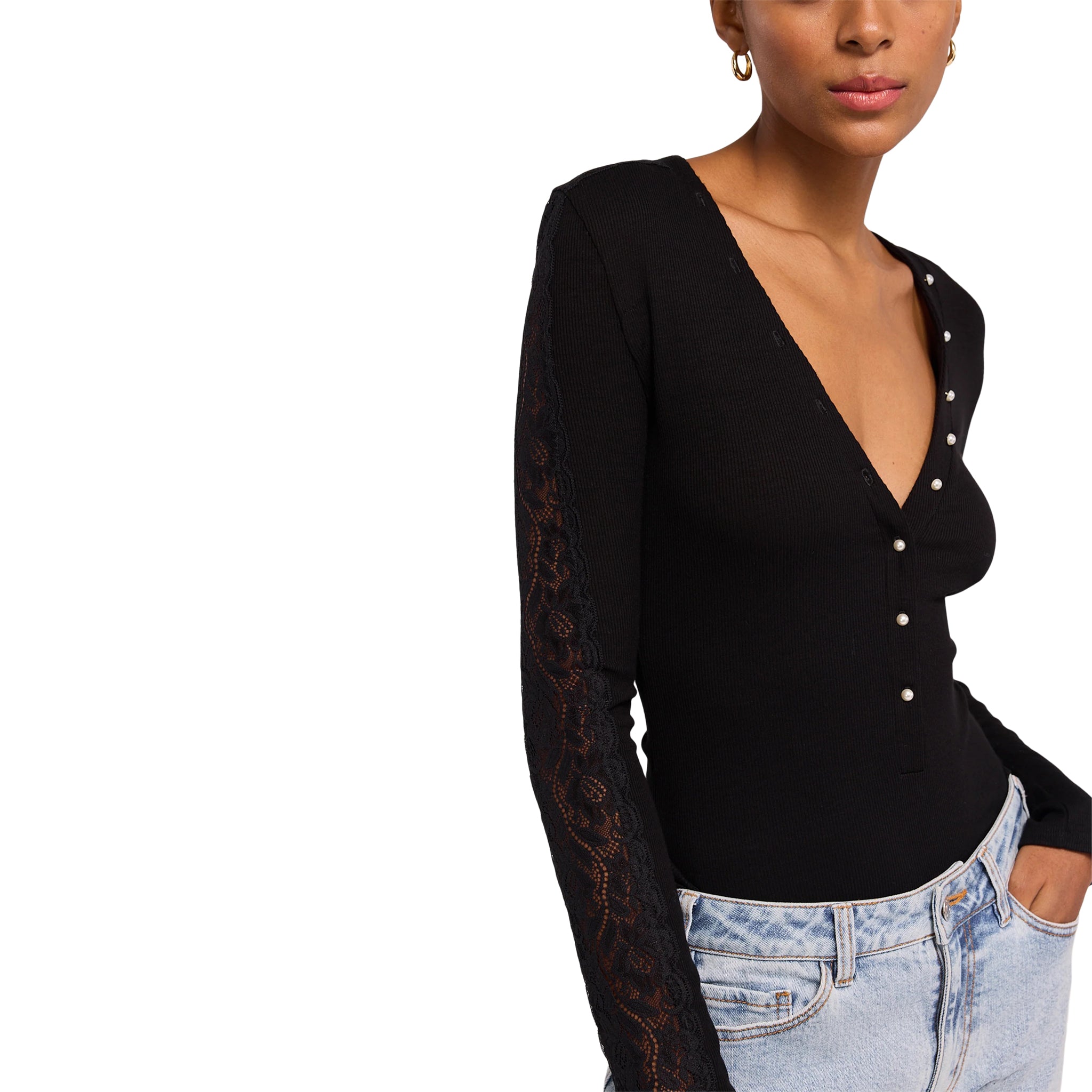 Jaylene Lace Combo Top - Denny's