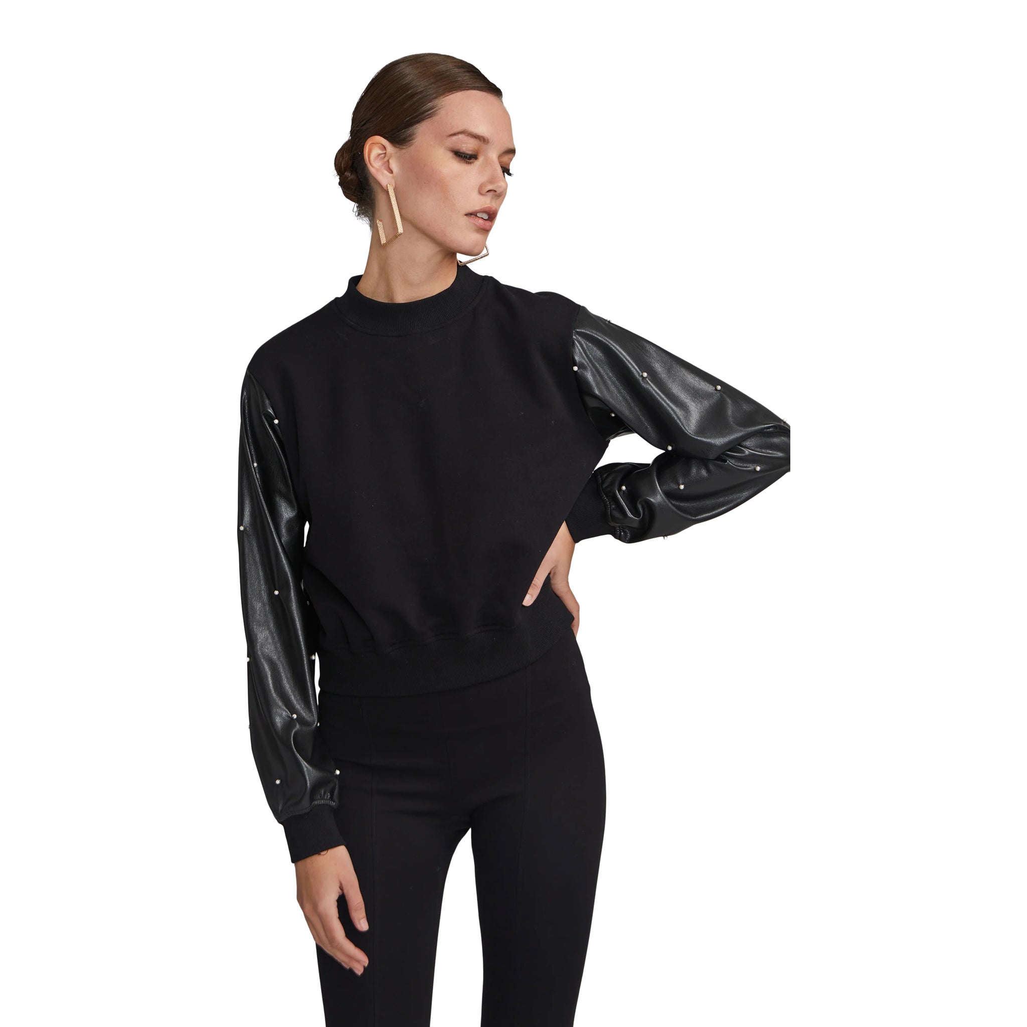 Payton Leather Pearl Sweatshirt - Denny's