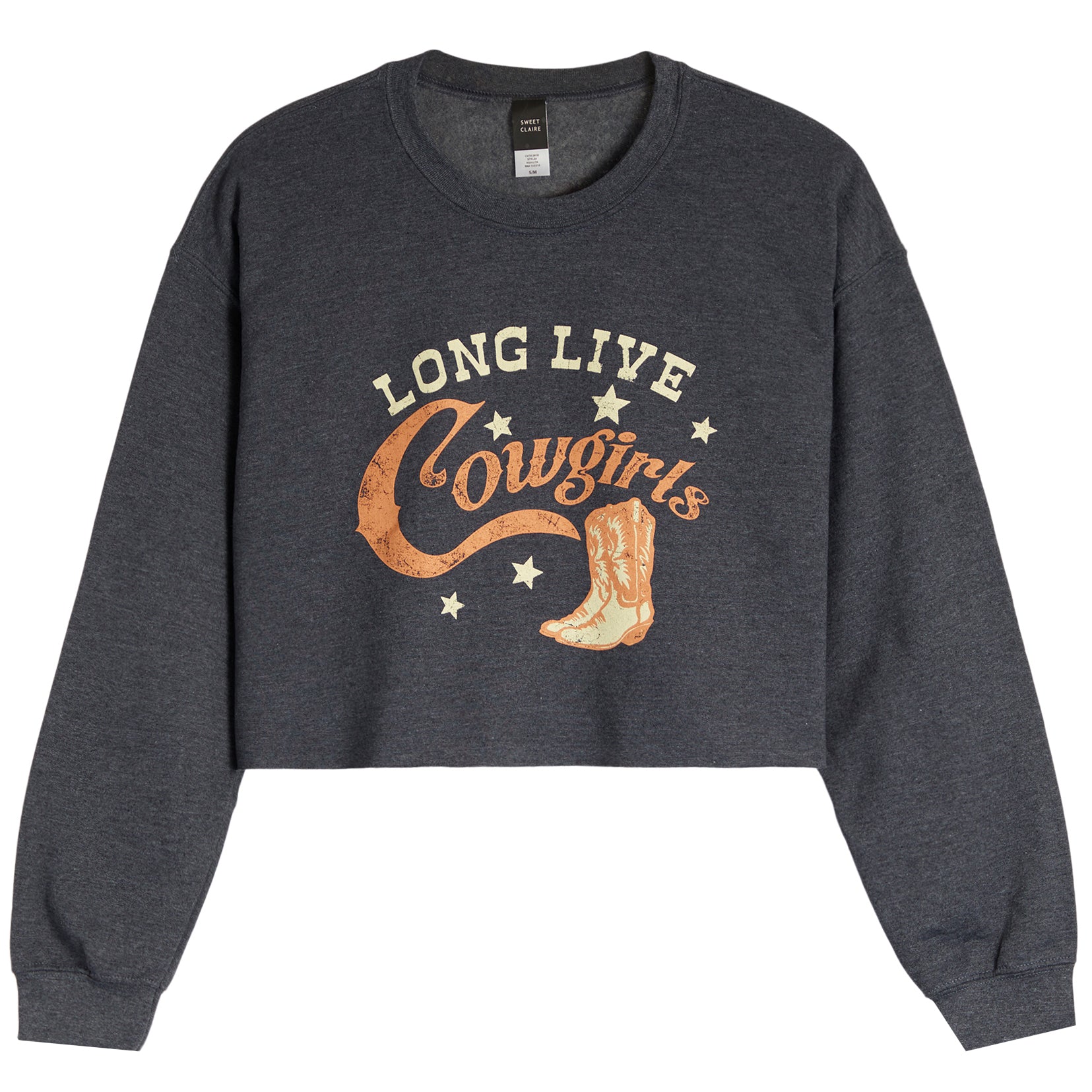Long Live Cowgirls Crop Sweatshirt - Denny's
