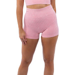 Stonewash Ribbed Booty Shorts 3inch - Denny's