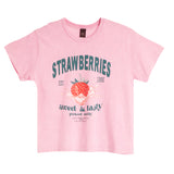 Strawberries Boyfriend Crop  Tee
