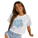 Seashell Flower Crop Tee