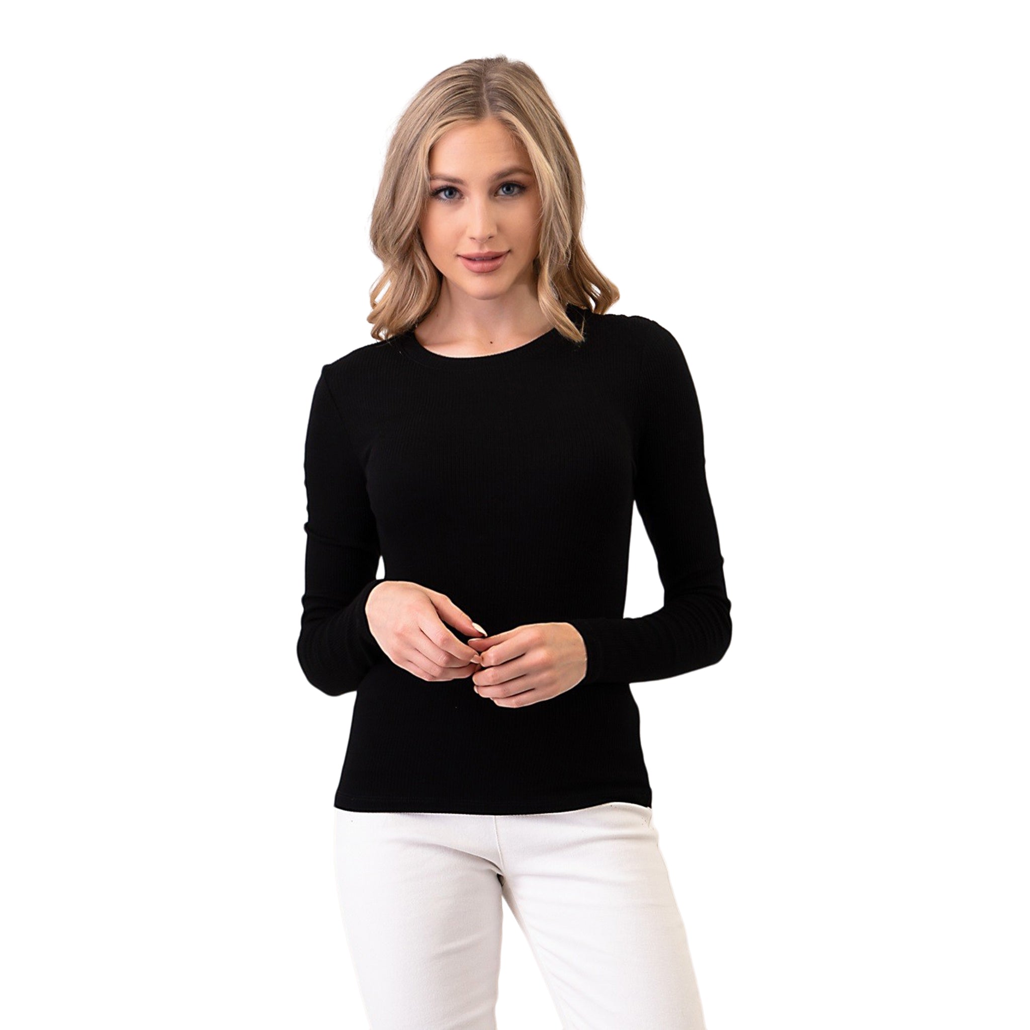 Long Sleeve Ribbed Shirt - Denny's