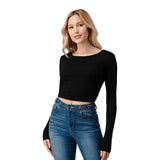 Long Sleeve Baby Ribbed Top - Denny's