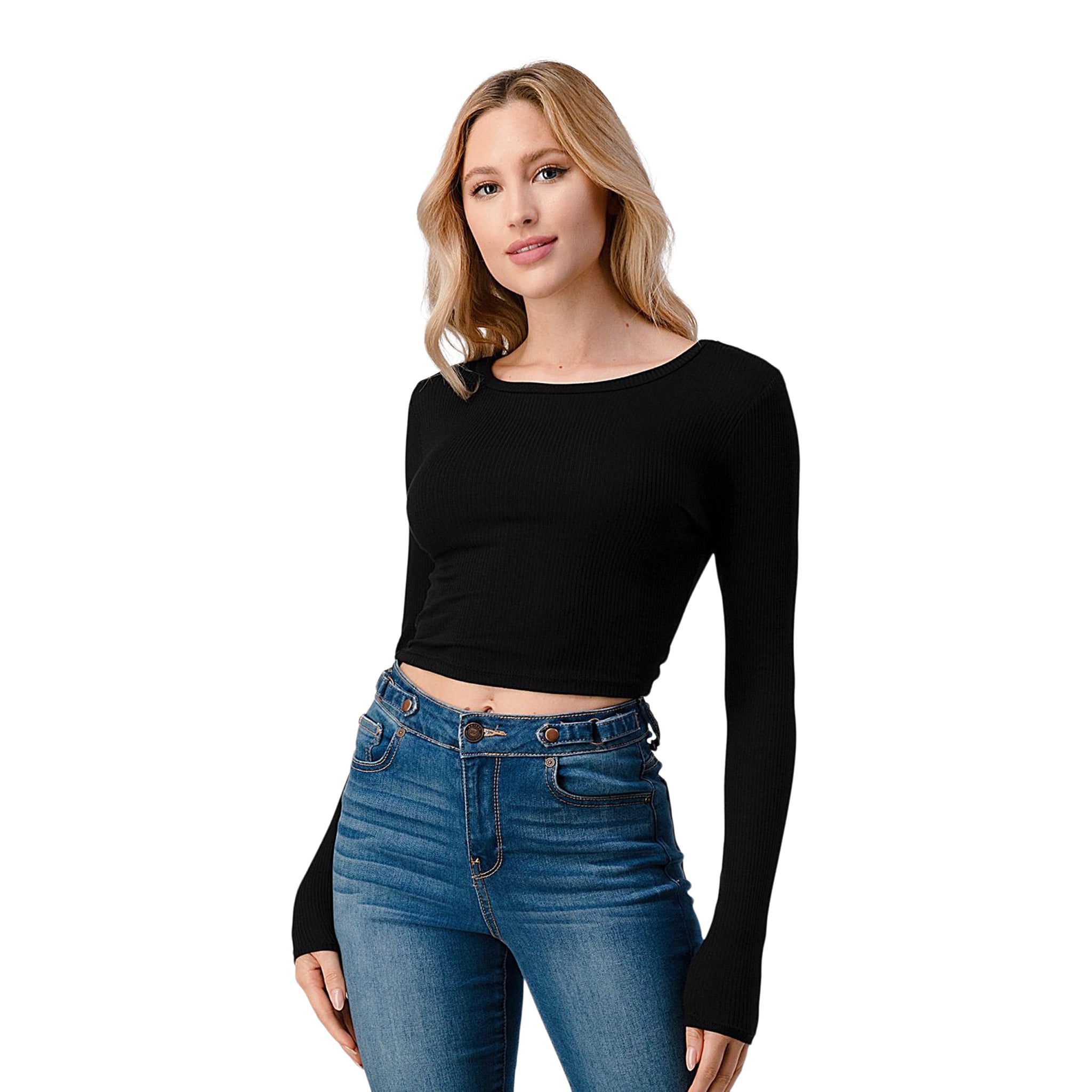 Long Sleeve Baby Ribbed Top - Denny's