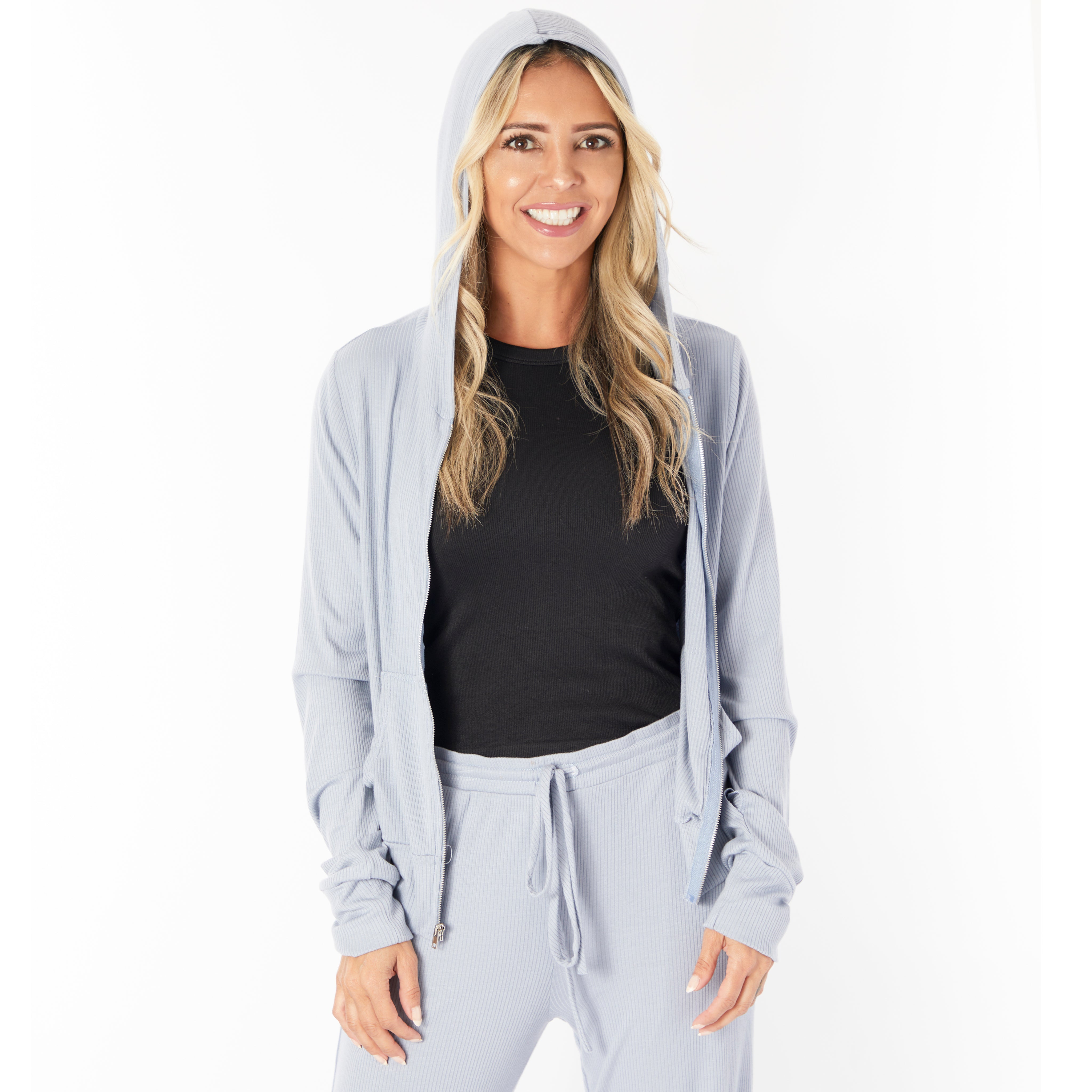 Ribbed ZIp Hoodie - Denny's