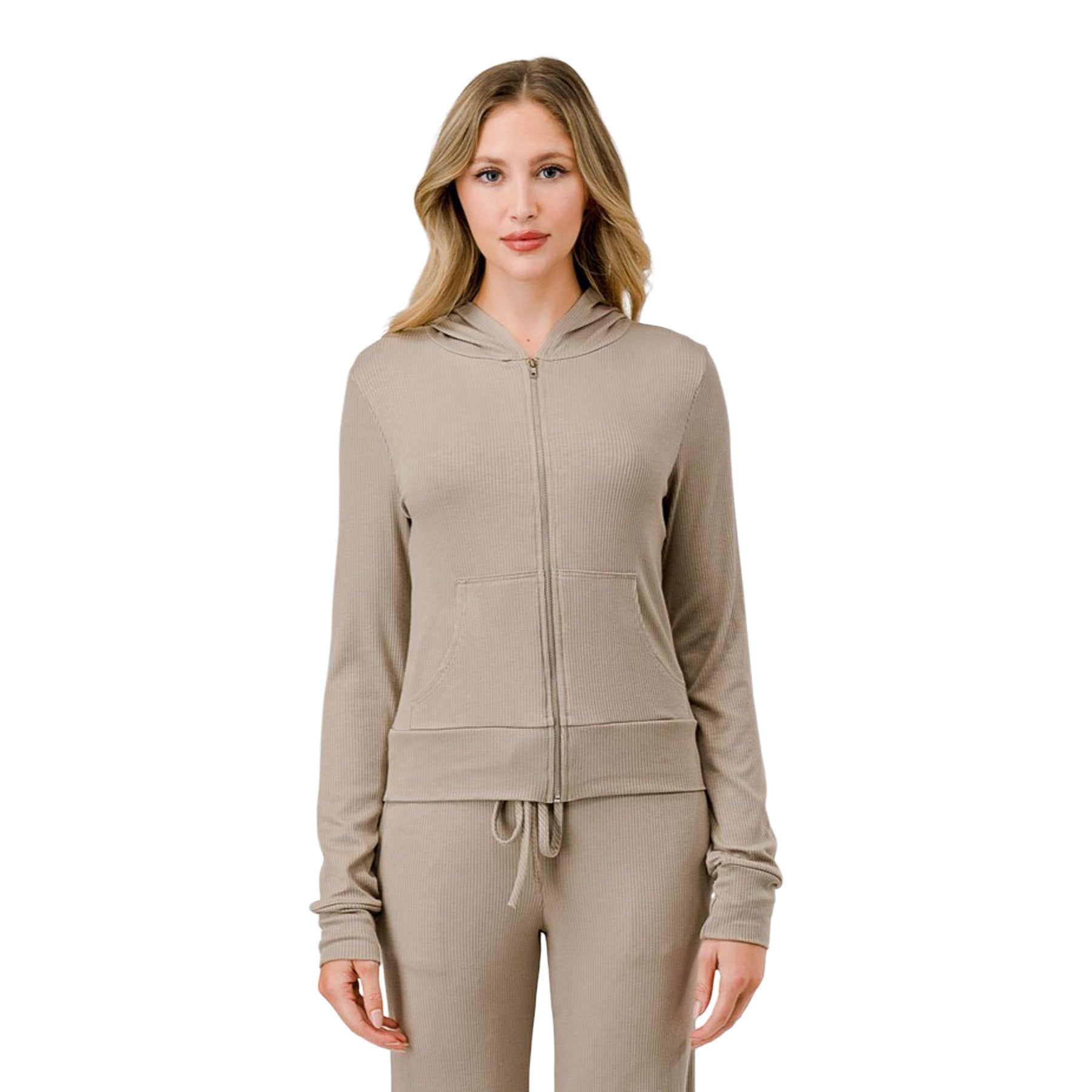 Ribbed ZIp Hoodie - Denny's