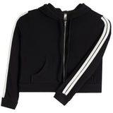 Hacci Zip Jacket With Retro Stripe - Denny's