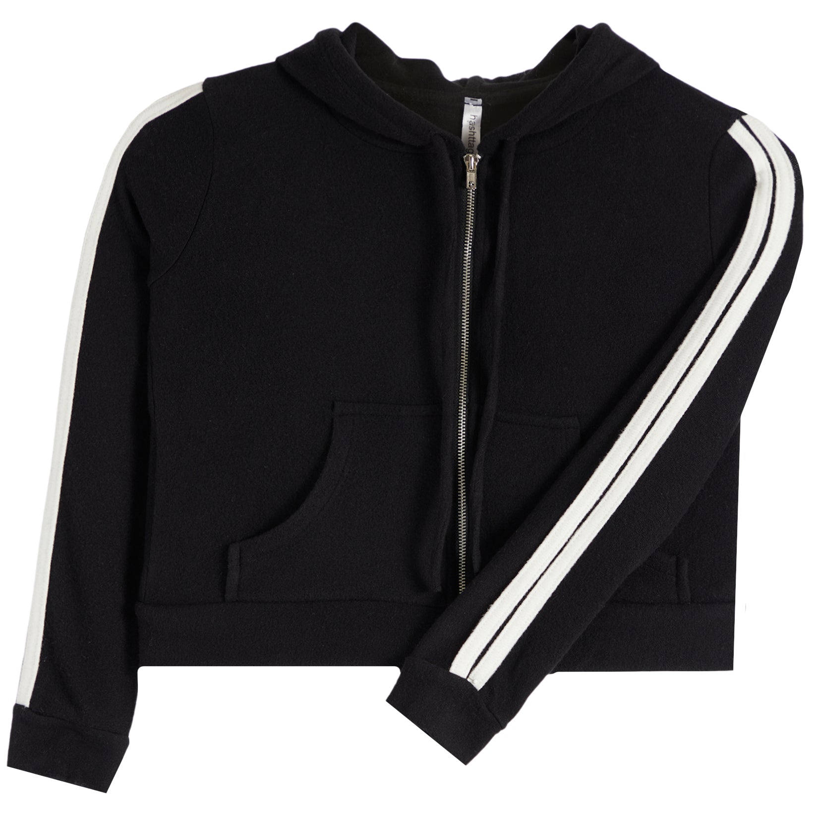 Hacci Zip Jacket With Retro Stripe - Denny's