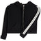 Hacci Zip Jacket With Retro Stripe - Denny's