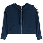 Hacci Zip Jacket With Retro Stripe - Denny's