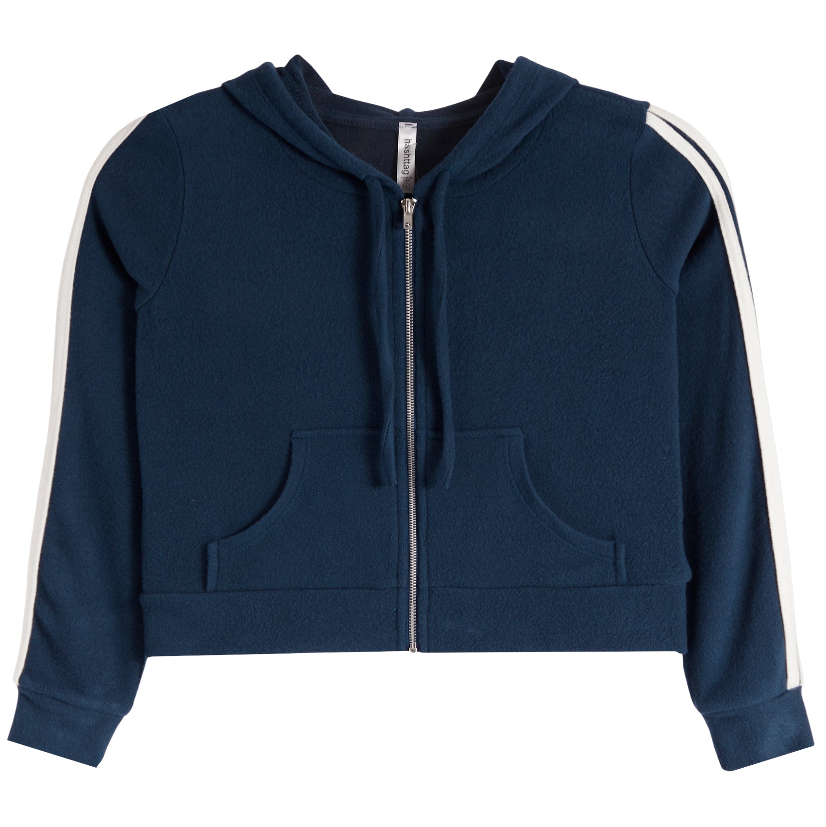 Hacci Zip Jacket With Retro Stripe - Denny's